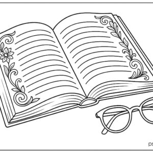 Book coloring pages