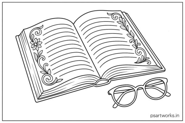 Book coloring pages