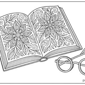 Book coloring pages