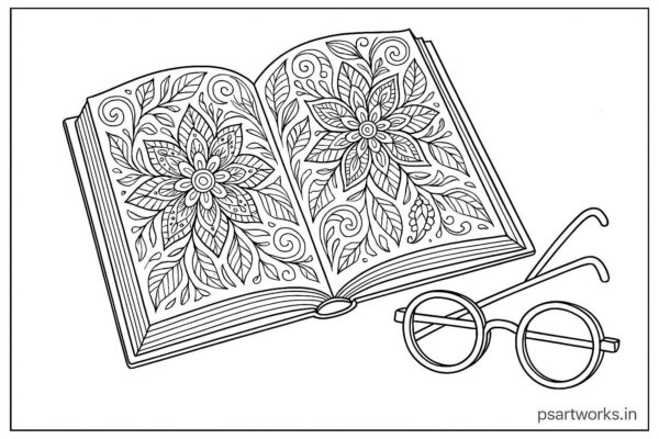 Book coloring pages