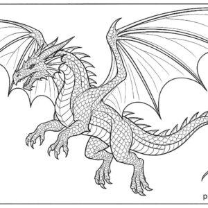 Dragon coloring pages for kids