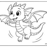 Dragon coloring page for kids