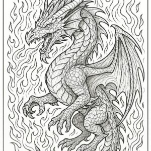 Dragon coloring pages for kids