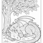 Dragon coloring page for kids
