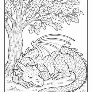 Dragon coloring page for kids