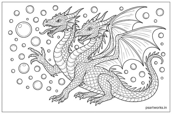 Dragon coloring pages for kids
