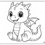 Dragon coloring page for kids