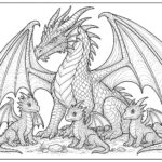 Dragon coloring pages for kids