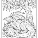 Dragon coloring page for kids
