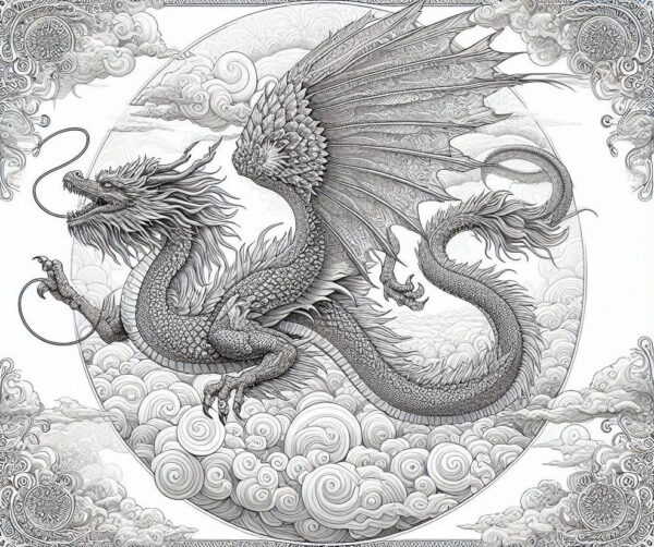 Dragon coloring pages for kids