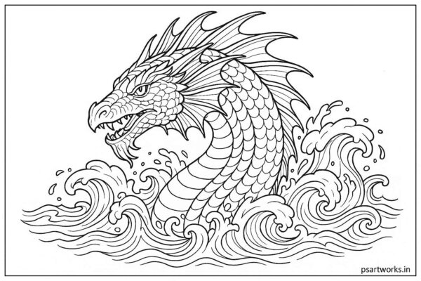 Dragon coloring pages for kids