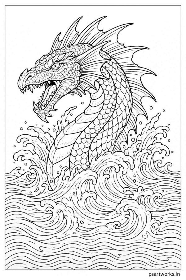 Dragon coloring pages for kids