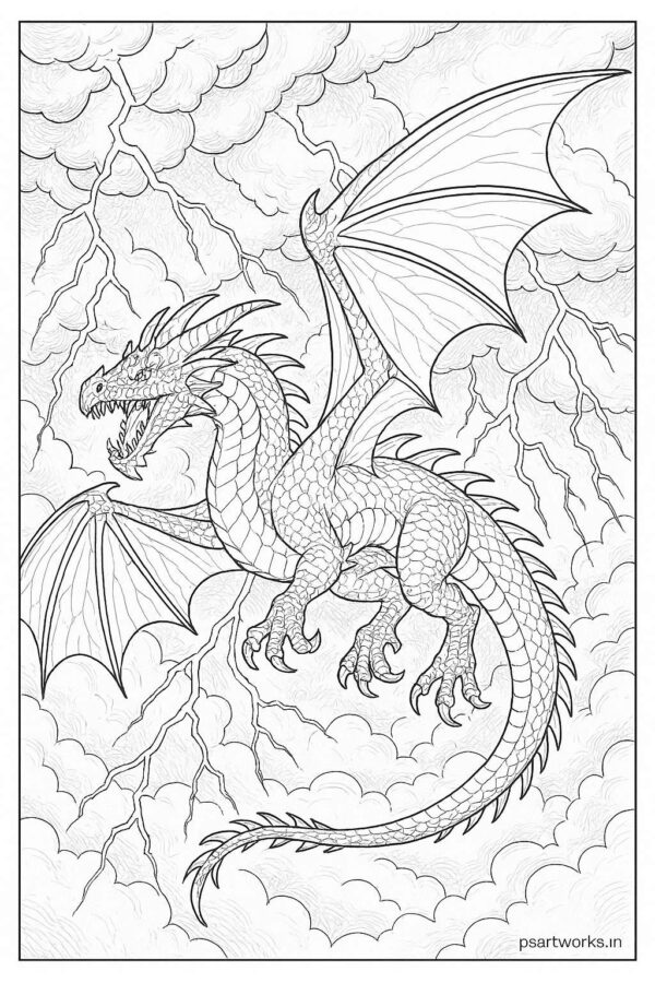 Dragon coloring pages for kids