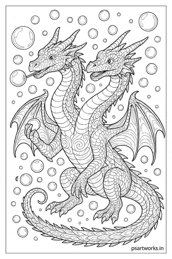 Dragon coloring pages for kids