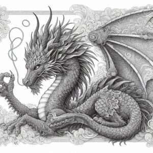 Dragon coloring pages for kids