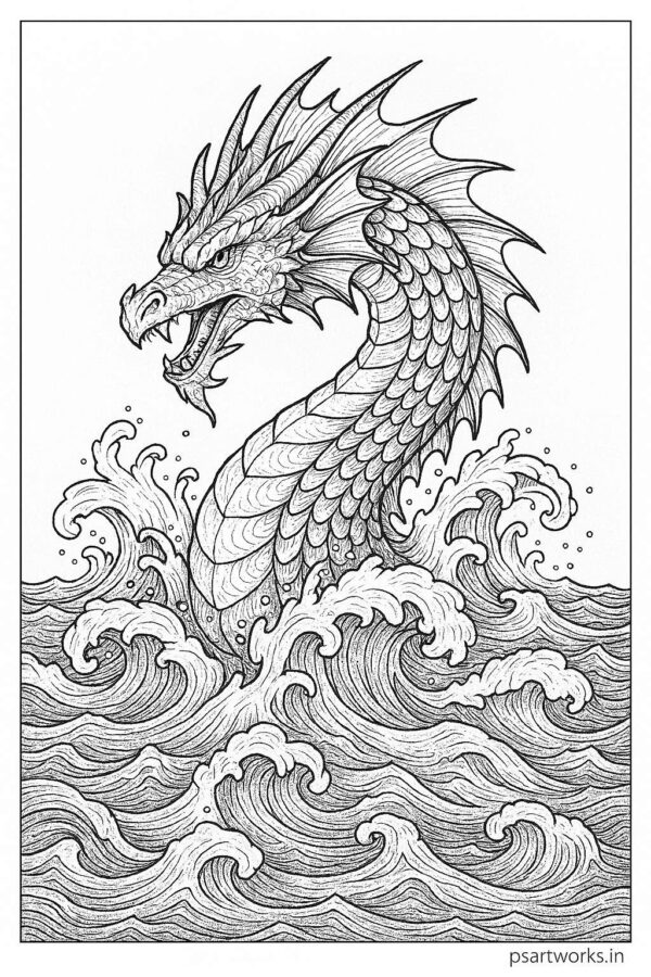 Dragon coloring pages for kids