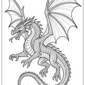 Dragon coloring pages for kids