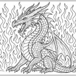 Dragon coloring pages for kids