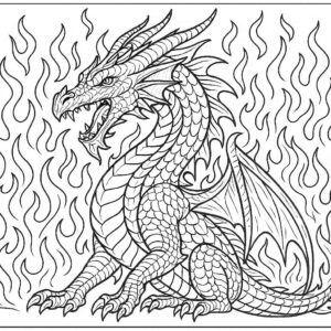 Dragon coloring pages for kids