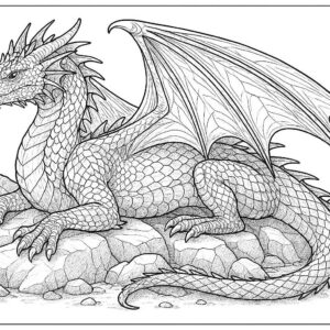 Dragon coloring pages for kids
