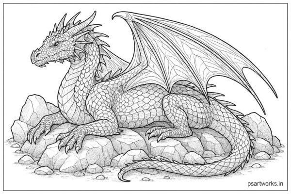 Dragon coloring pages for kids