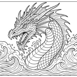 Dragon coloring pages for kids