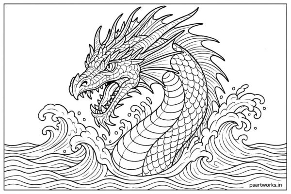 Dragon coloring pages for kids