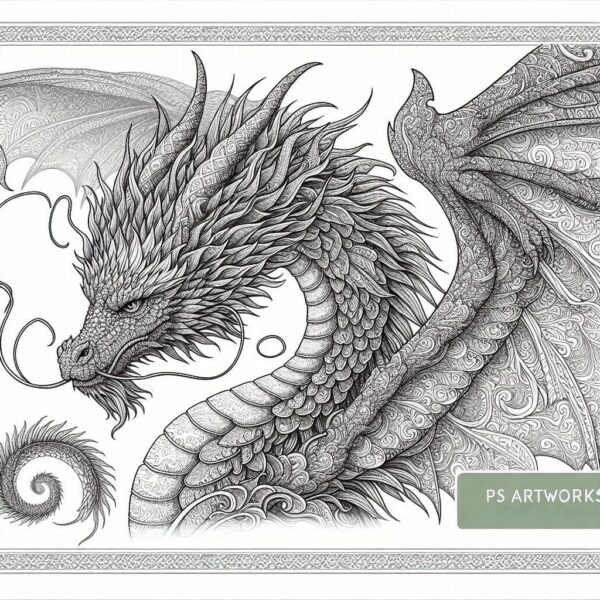 Dragon coloring pages for kids