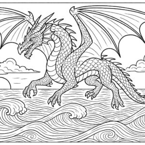 Dragon coloring pages for kids