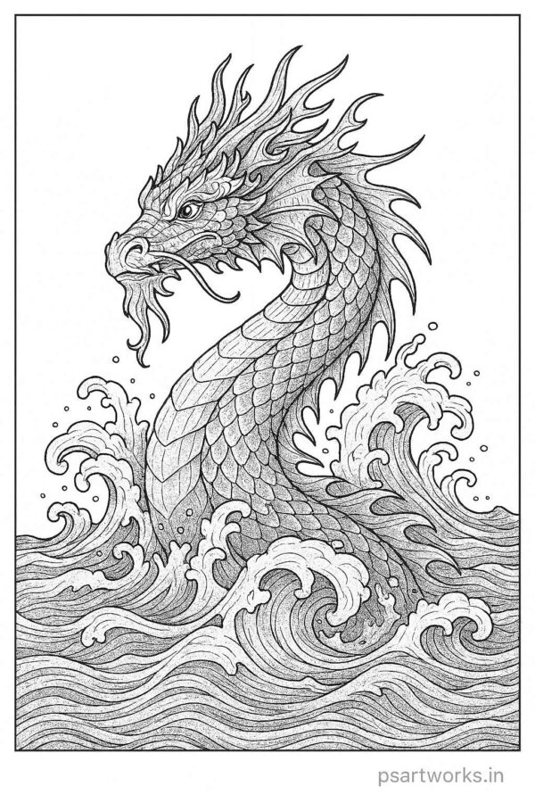 Dragon coloring pages for kids