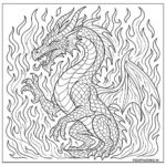 Dragon coloring pages for kids