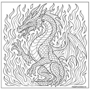 Dragon coloring pages for kids