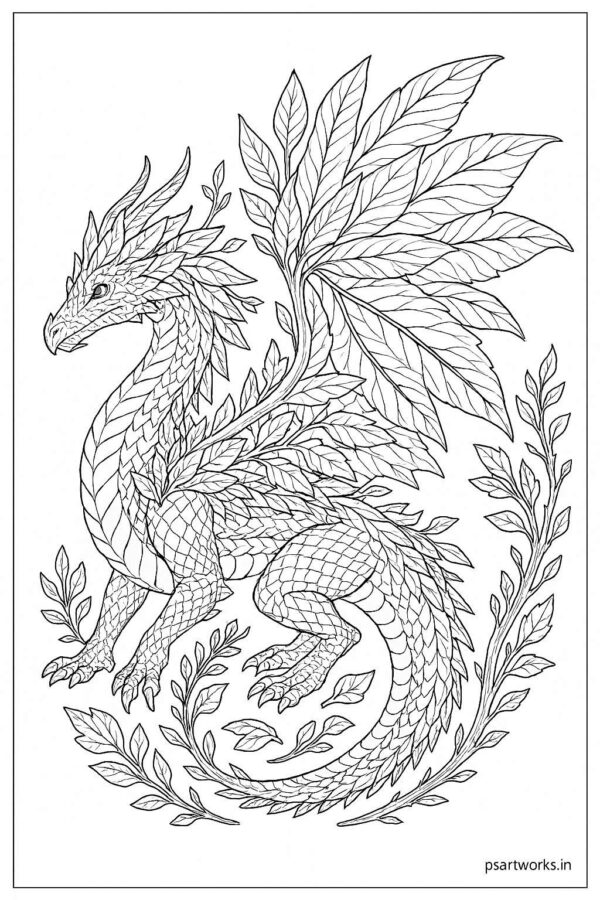 Dragon coloring pages for kids