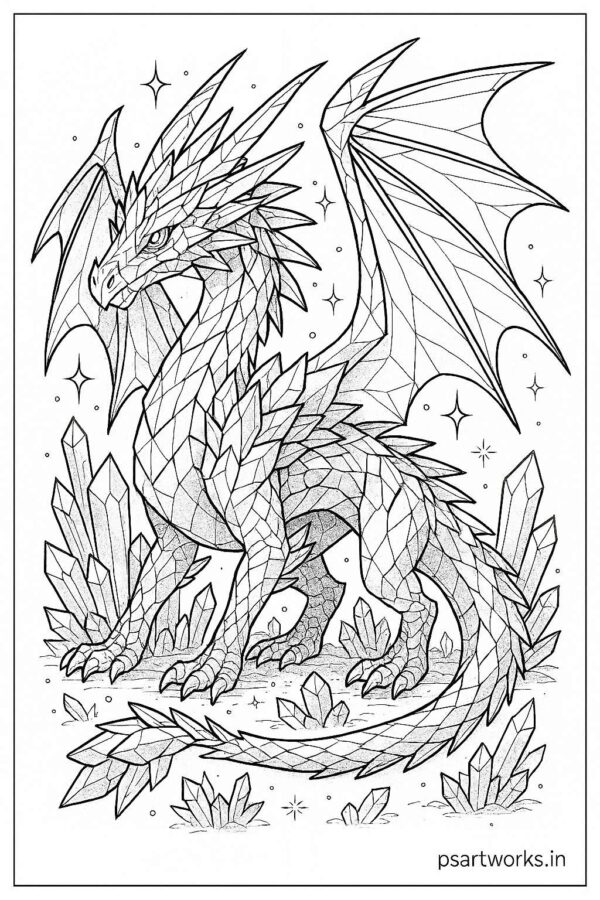 Dragon coloring pages for kids