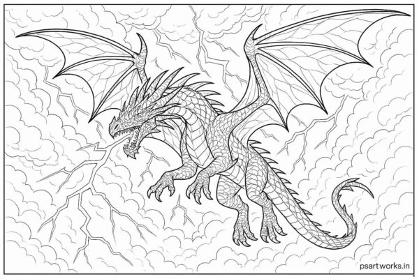 Dragon coloring pages for kids