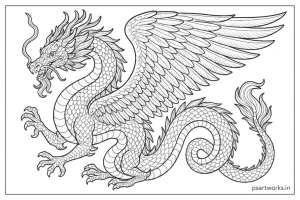 Dragon coloring pages for kids