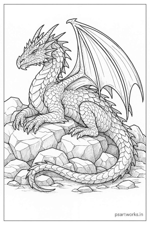 Dragon coloring pages for kids
