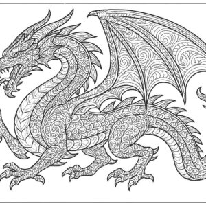 Dragon coloring pages for kids