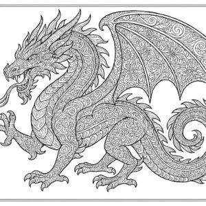 Dragon coloring pages for kids
