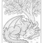 Dragon coloring page for kids