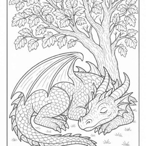 Dragon coloring page for kids