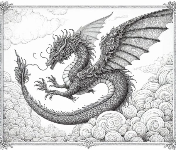 Dragon coloring pages for kids