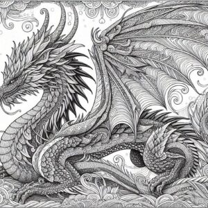 Dragon coloring pages for kids