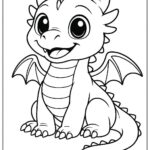 Dragon coloring page for kids