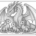 Dragon coloring pages for kids