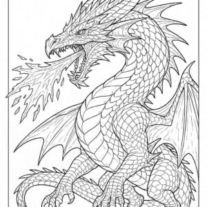 Dragon coloring pages for kids