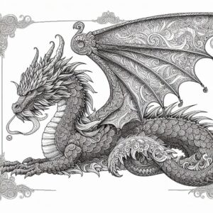 Dragon coloring pages for kids