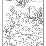 Floral Coloring Pages For Kids