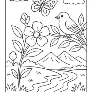 Floral Coloring Pages For Kids