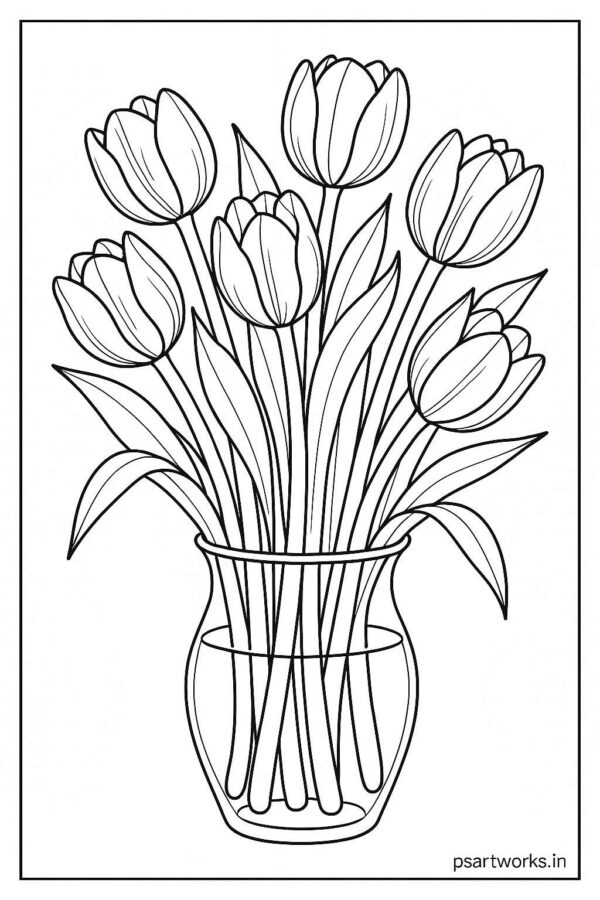 Floral coloring pages